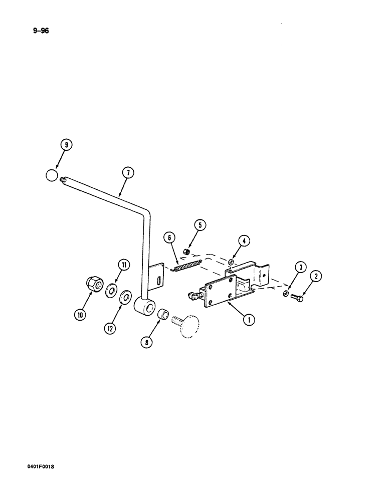 Схема запчастей Case 125B - (9-096) - CAB, CAB FRAME AND RELATED PARTS, P.I.N. 21807 THROUGH 21868, 26801 AND AFTER (09) - CHASSIS