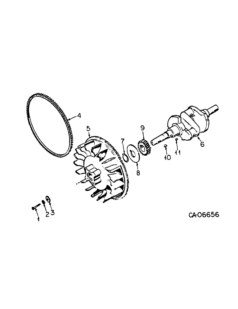 Схема запчастей Case 4125 - (12-05) - POWER, CRANKSHAFT & FLYWHEEL (04) - Drive Train