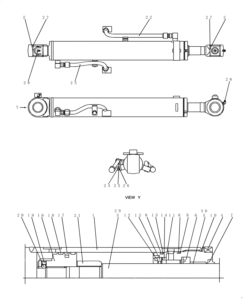 Схема запчастей Case CX31B - (HC631-01[1]) - LIFT CYLINDER - (CAB) (35) - HYDRAULIC SYSTEMS