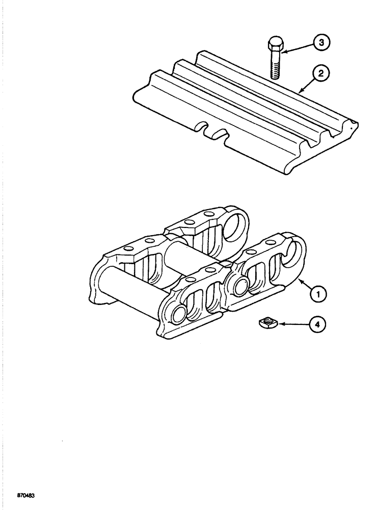 Схема запчастей Case 688 - (5-16) - TRACK SHOES (11) - TRACKS/STEERING