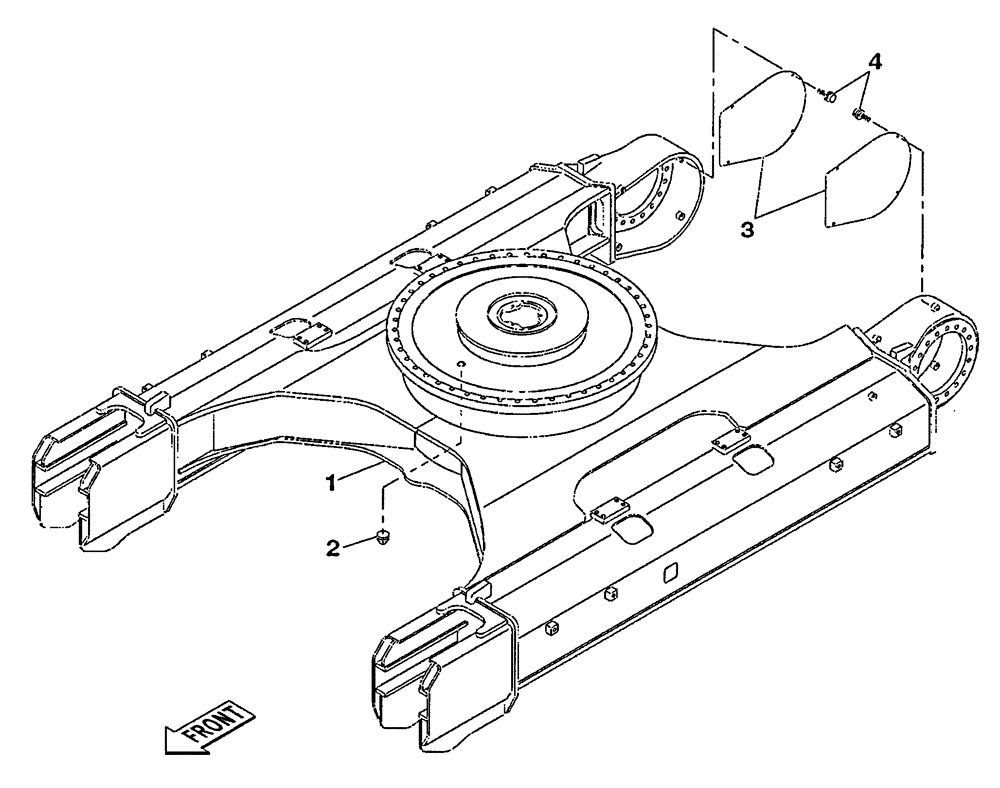 Схема запчастей Case CX350C - (05-001[00]) - UNDERCARRIAGE - CX350C - CX370C (11) - TRACKS/STEERING