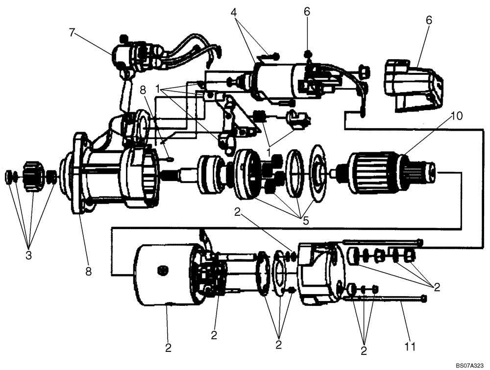 Схема запчастей Case 921E - (04-03) - STARTER (04) - ELECTRICAL SYSTEMS