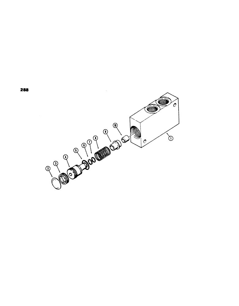 Схема запчастей Case 450 - (288) - D46850 RELIEF VALVE (07) - HYDRAULIC SYSTEM