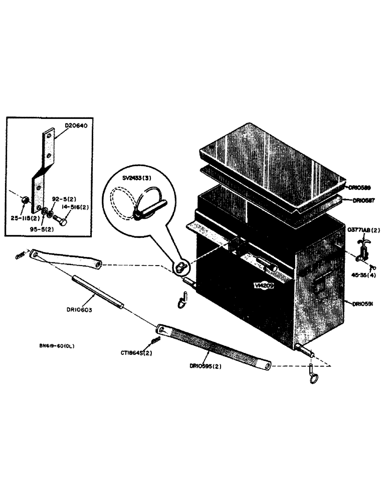 Схема запчастей Case 31 - (050) - 700 LB. REAR WEIGHT BOX (WITH EAGLE HITCH) 