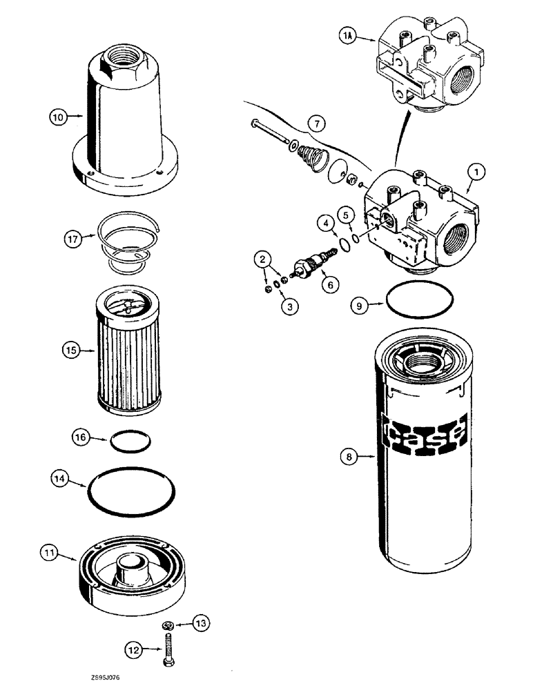 Схема запчастей Case 550E - (6-44) - HYDRAULIC OIL FILTERS, R48993 TRANSMISSION OIL FILTER, R50518 EQUIPMENT CIRCUIT OIL FILTER (06) - POWER TRAIN