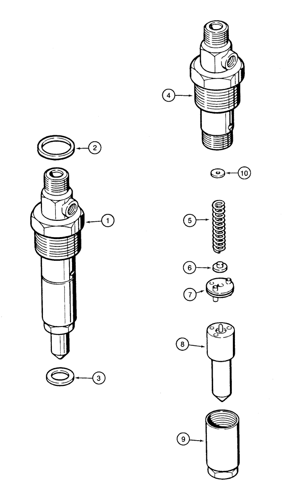 Схема запчастей Case 855E - (3-18) - FUEL INJECTION NOZZLE, 6-590 ENGINE, 6T-590 ENGINE (03) - FUEL SYSTEM