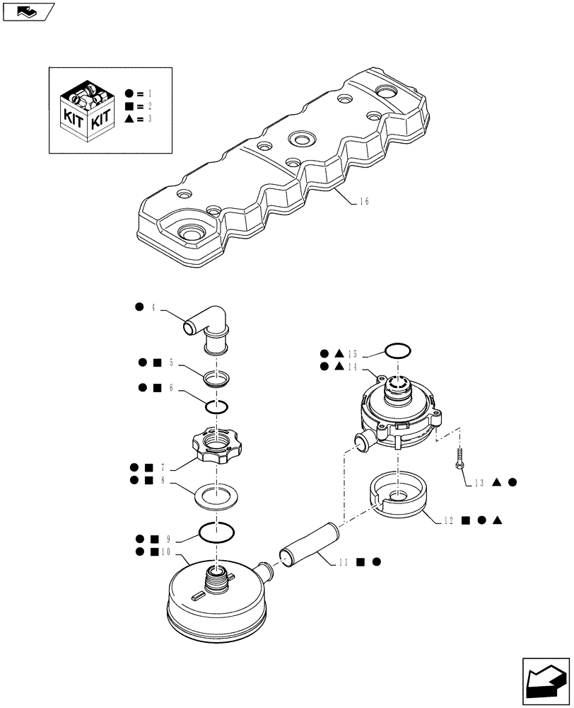 Схема запчастей Case F4DFE613B A004 - (10.101.03) - ENGINE, BREATHER (10) - ENGINE