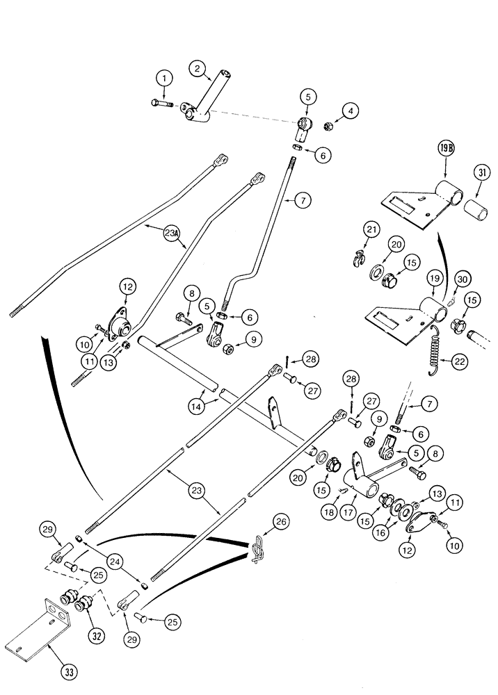 Схема запчастей Case 1835C - (6-10) - LOADER CONTROLS USED ON MODELS WITH HAND CONTROLS, P.I.N. JAF0037367 AND AFTER (06) - POWER TRAIN