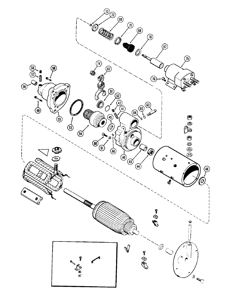 Схема запчастей Case 780 - (132) - R26136 STARTER (04) - ELECTRICAL SYSTEMS