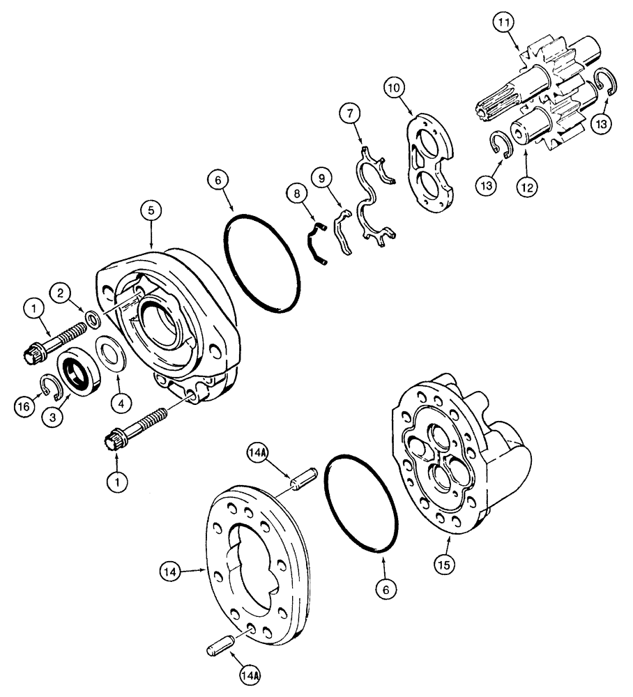 Схема запчастей Case 921B - (7-024) - BRAKE PUMP (07) - BRAKES