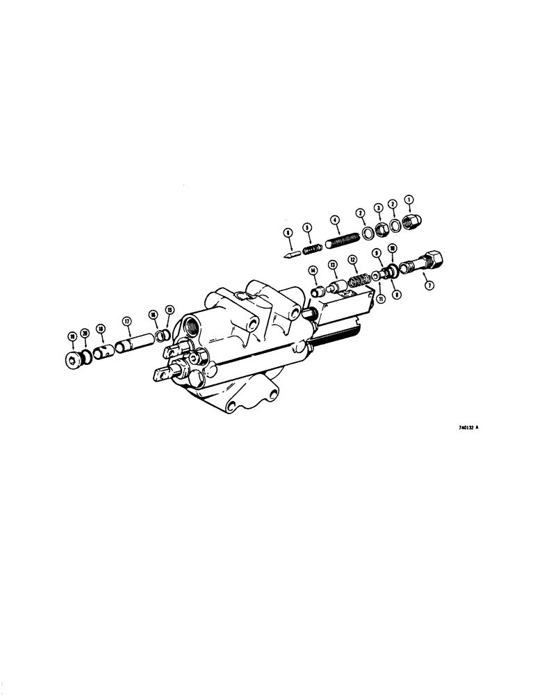 Схема запчастей Case 680E - (308[1]) - MAIN RELIEF VALVE (35) - HYDRAULIC SYSTEMS