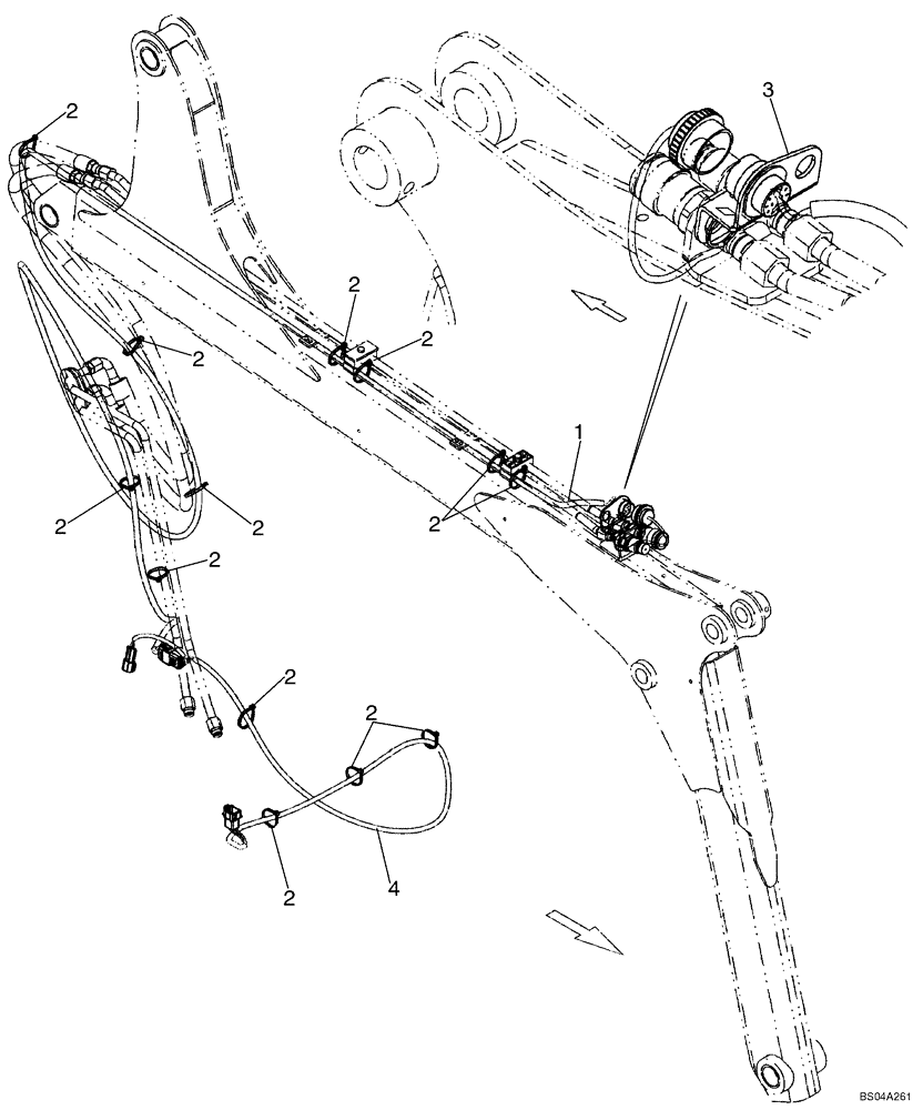 Схема запчастей Case 435 - (04-13) - HARNESS, FRONT - AUXILIARY (04) - ELECTRICAL SYSTEMS