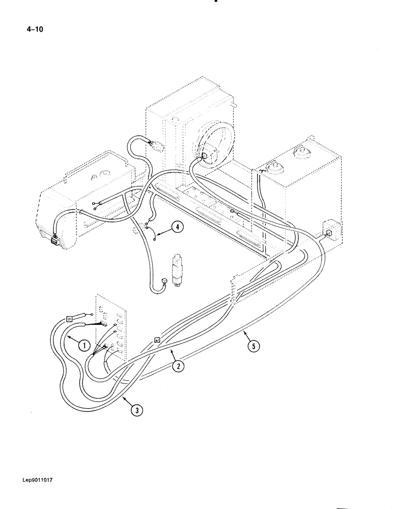 Схема запчастей Case 888 - (4-010) - TURNTABLE ELECTRICAL HARNESS, P.I.N. FROM 15201 AND AFTER (04) - ELECTRICAL SYSTEMS