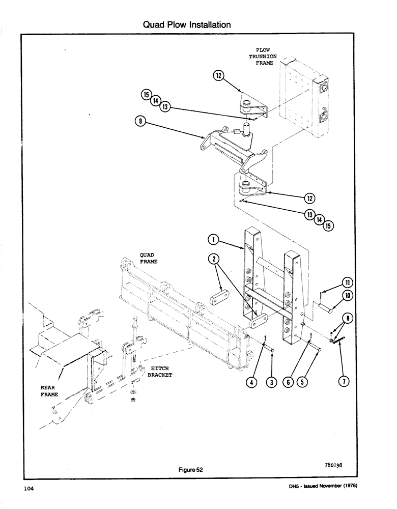 Схема запчастей Case DH5 - (104) - QUAD PLOW INSTALLATION (89) - TOOLS