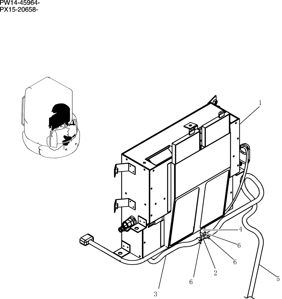 Схема запчастей Case CX31B - (787-01[1]) - COOLER ASSY (36) - PNEUMATIC SYSTEM