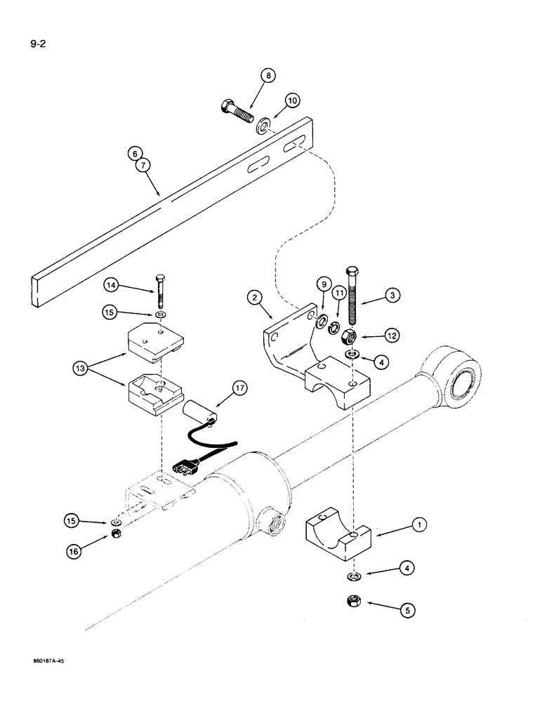 Схема запчастей Case W14B - (9-02) - LOADER BUCKET RETURN-TO-DIG (09) - CHASSIS/ATTACHMENTS