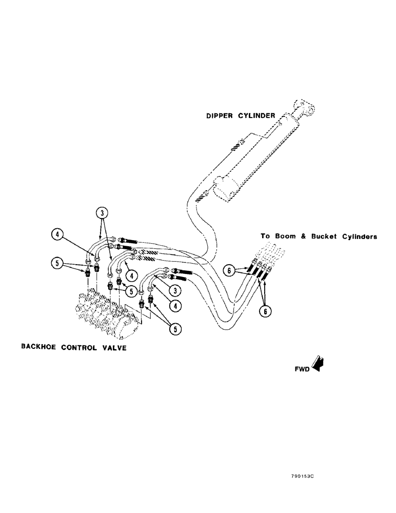 Схема запчастей Case FH4 - (3-20) - BACKHOE CONTROL VALVE HYDRAULIC SYSTEM - REAR MOUNTED (35) - HYDRAULIC SYSTEMS