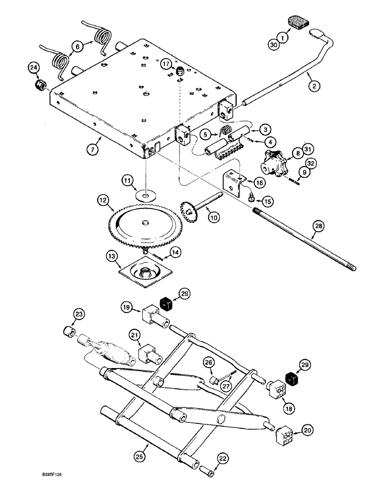 Схема запчастей Case 721B - (9-055E) - SUSPENSION SEATS - GRAY (09) - CHASSIS/ATTACHMENTS