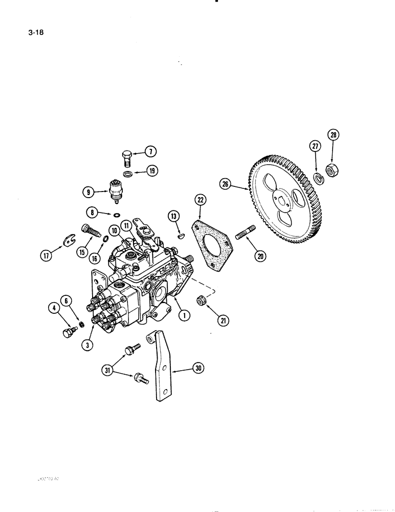 Схема запчастей Case W11B - (3-018) - FUEL INJECTION PUMP AND DRIVE, 4T-390 ENGINE, WITH BOSCH PUMP (03) - FUEL SYSTEM