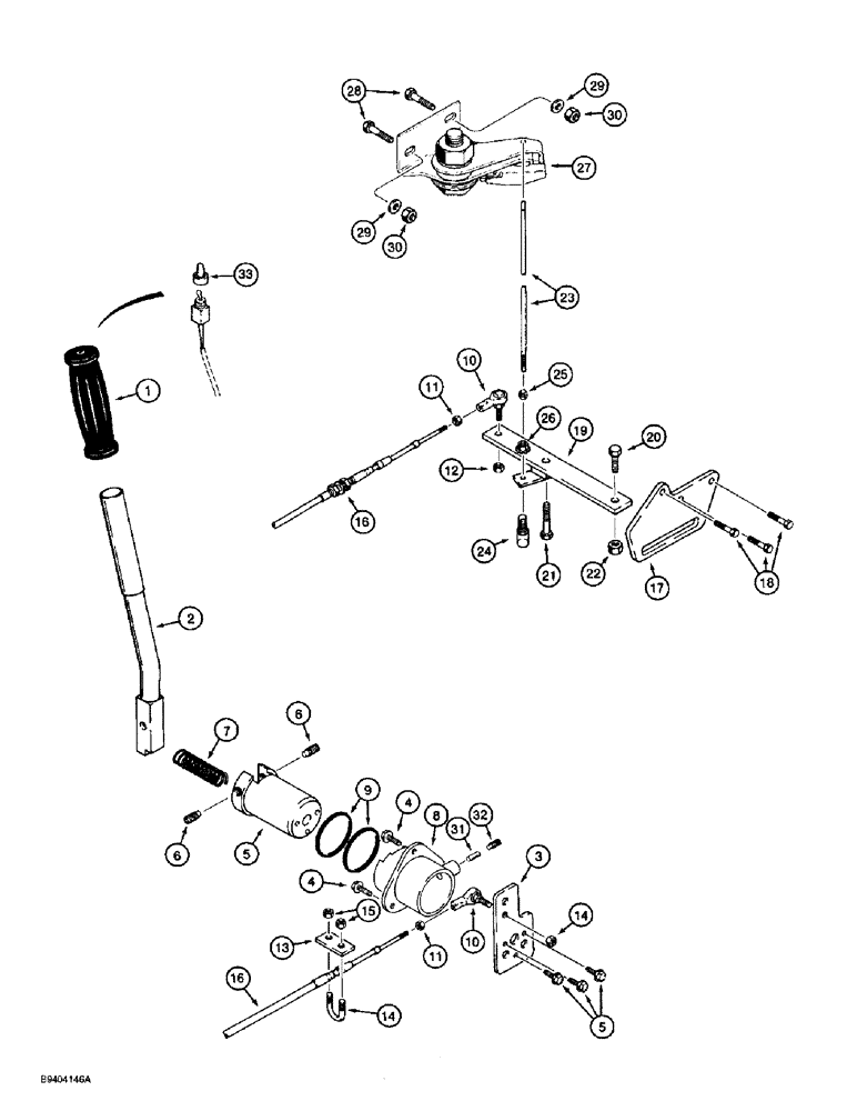 Схема запчастей Case 860 - (6-02) - GROUND DRIVE CONTROLS - HAND CONTROL (06) - POWER TRAIN