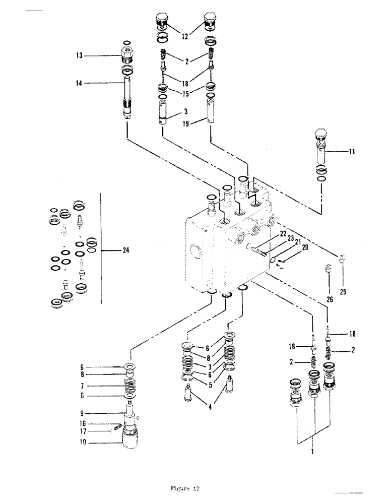 Схема запчастей Case 700 - (36) - BOOM - BLADE - SLOW SPEED VALVE ASSEMBLY (SERIAL NO. 6001 TO 6220) 