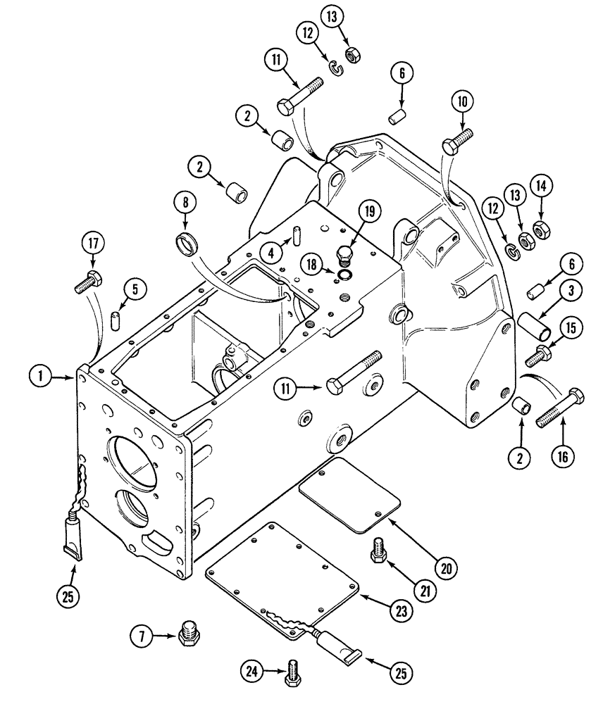 Схема запчастей Case 380B - (6-06) - CLUTCH HOUSING (06) - POWER TRAIN