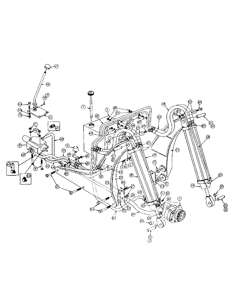 Схема запчастей Case 256 - (086) - STRAIGHT DOZER & ANGLE DOZER HYDRAULIC INST., INDUSTRIAL & (05) - UPPERSTRUCTURE CHASSIS