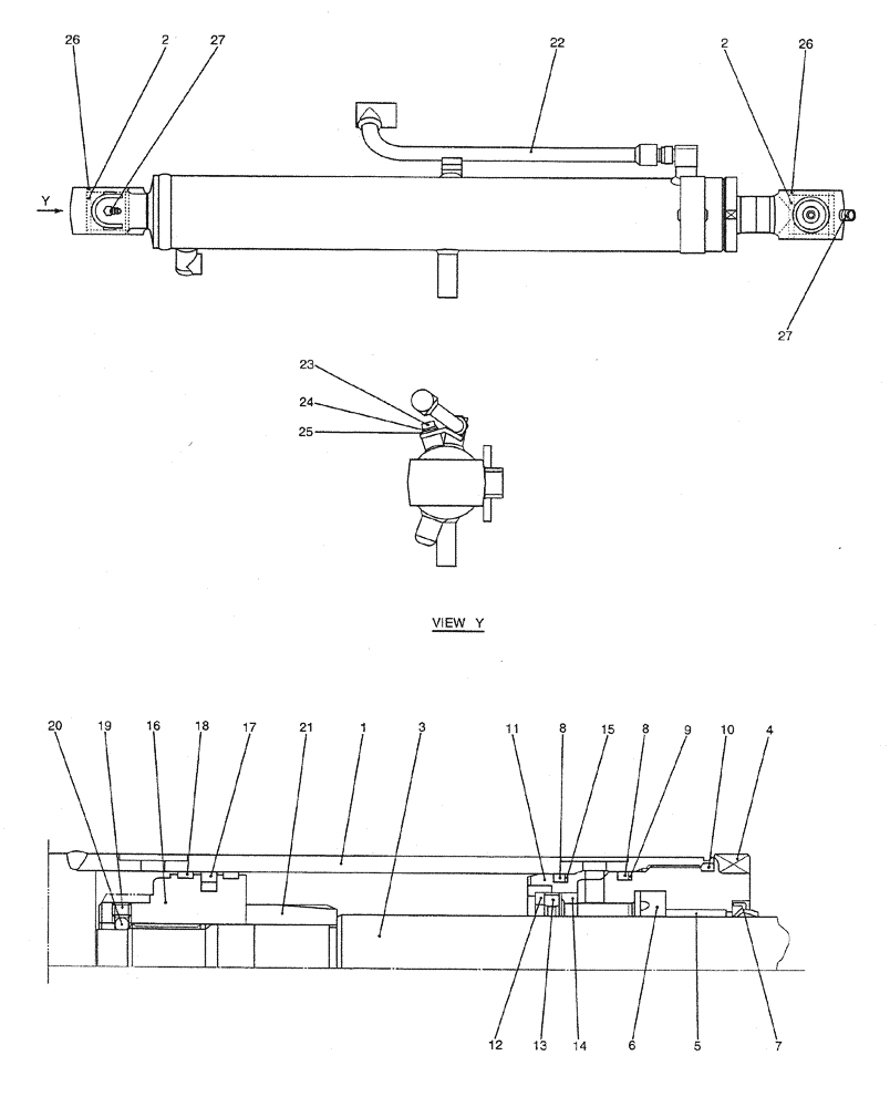 Схема запчастей Case CX31B - (07-033) - CYLINDER ASSY, BOOM (CANOPY) (35) - HYDRAULIC SYSTEMS