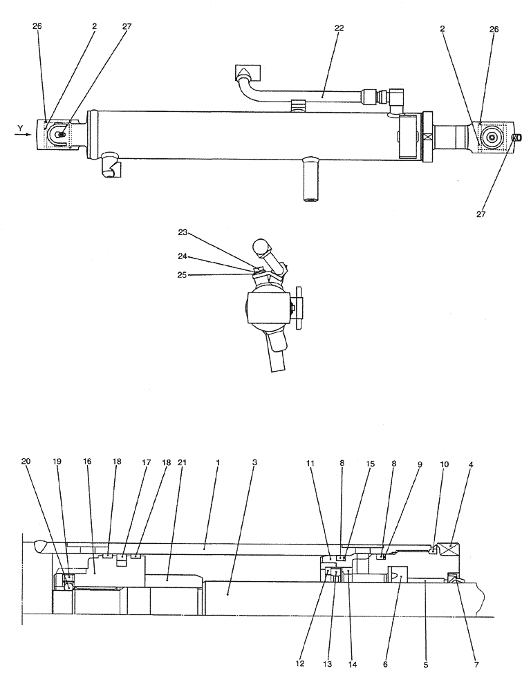 Схема запчастей Case CX27B PV13 - (07-031) - CYLINDER ASSY, BOOM, P/N PV01V00064F1 ELECTRICAL AND HYDRAULIC COMPONENTS