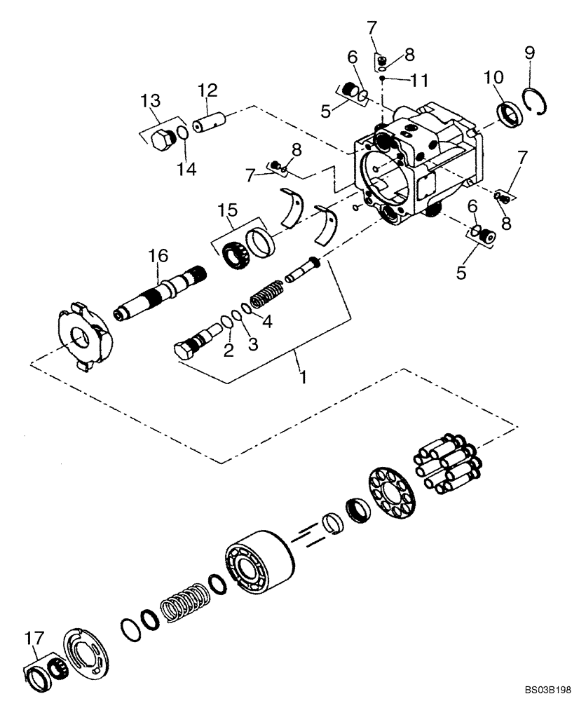 Схема запчастей Case 688G - (8-46B) - 87418215 PUMP ASSY (ASN 686GXR JFE0001847; 688G JFE0003612) (08) - HYDRAULICS