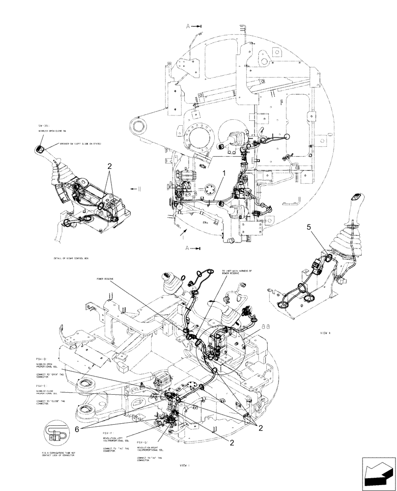 Схема запчастей Case CX50B - (01-080[01]) - HARNESS ASSY, PROPORTIONAL (55) - ELECTRICAL SYSTEMS