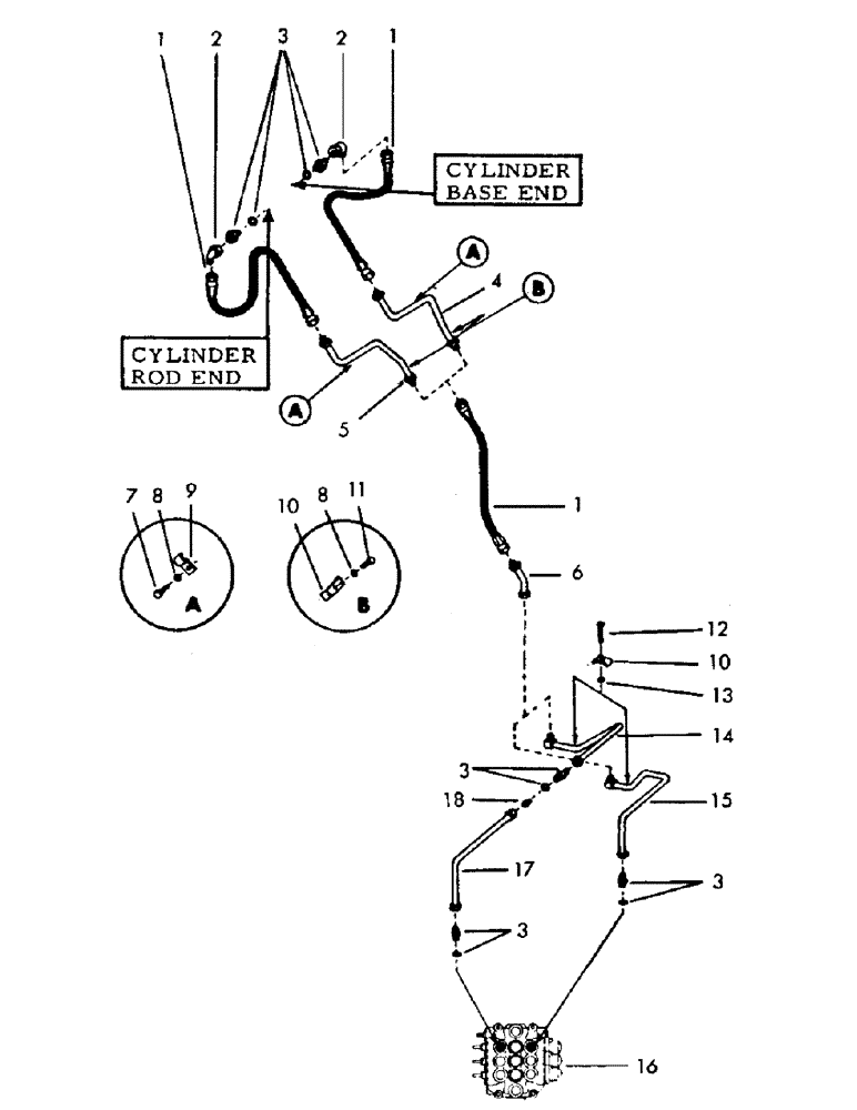 Схема запчастей Case 40YC - (G04B) - VALVE TO CROWD CYLINDER AND RETURN FOR "Y" BOOM, (USED ON (07) - HYDRAULIC SYSTEM