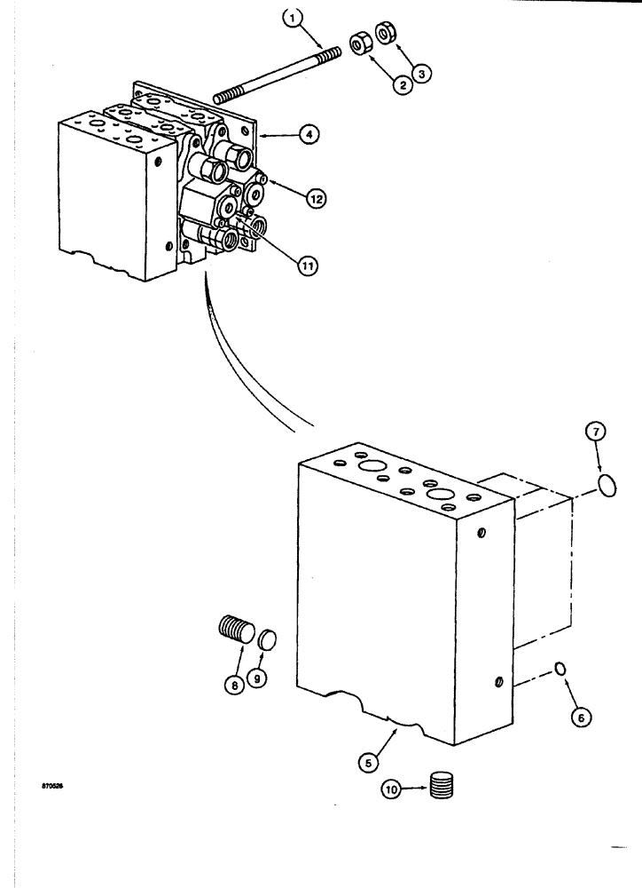 Схема запчастей Case 688 - (7-14) - DRIVE CONTROL VALVE, P.I.N. FROM 74123 TO 74227 (07) - BRAKES