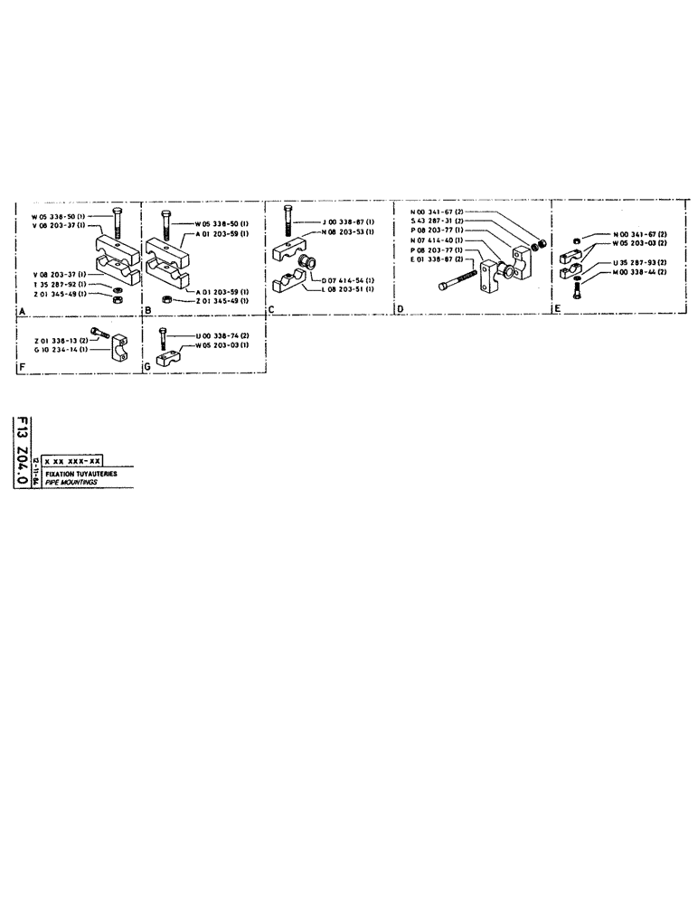 Схема запчастей Case 220 - (139) - PIPE MOUNTINGS (07) - HYDRAULIC SYSTEM