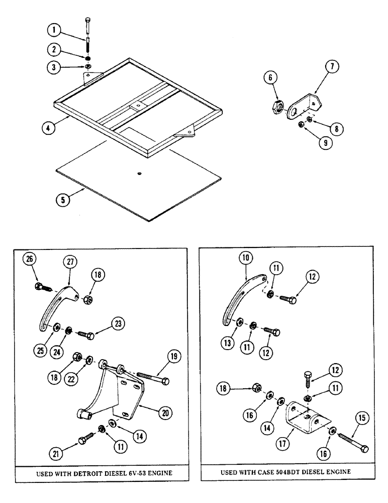 Схема запчастей Case 50 - (292) - ELECTRICAL MOUNTING BRACKETS AND HARDWARE, (USED ON UNITS W/ SN. 6280345 & AFTER)(SN.6279926 & AFTER (55) - ELECTRICAL SYSTEMS