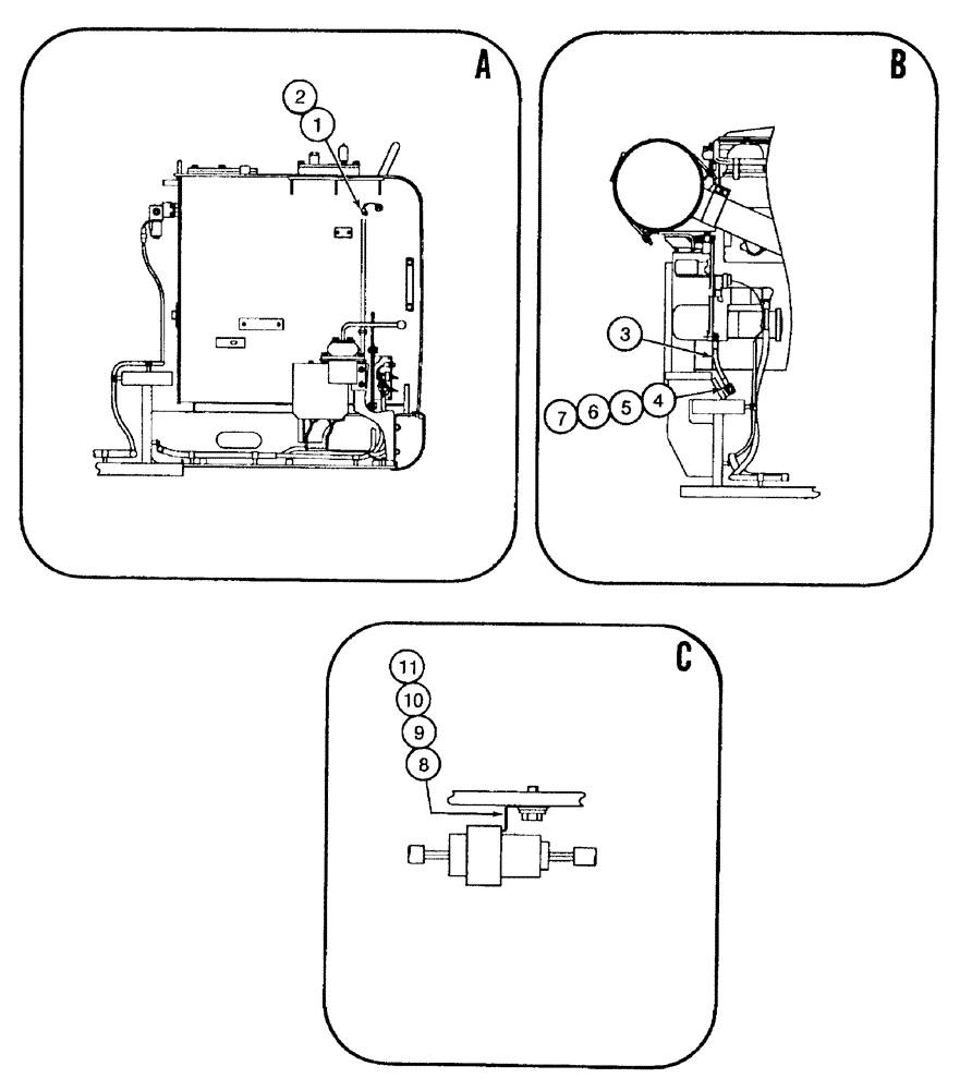 Схема запчастей Case 9050B - (4-006) - ELECTRICAL PARTS OUTSIDE CAB (04) - ELECTRICAL SYSTEMS