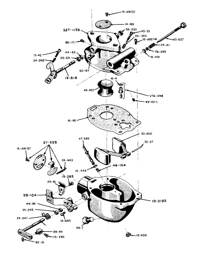 Схема запчастей Case 300 - (145) - 34005 MARVEL-SCHEBLER CARBURETOR (TSX338) (02) - FUEL SYSTEM