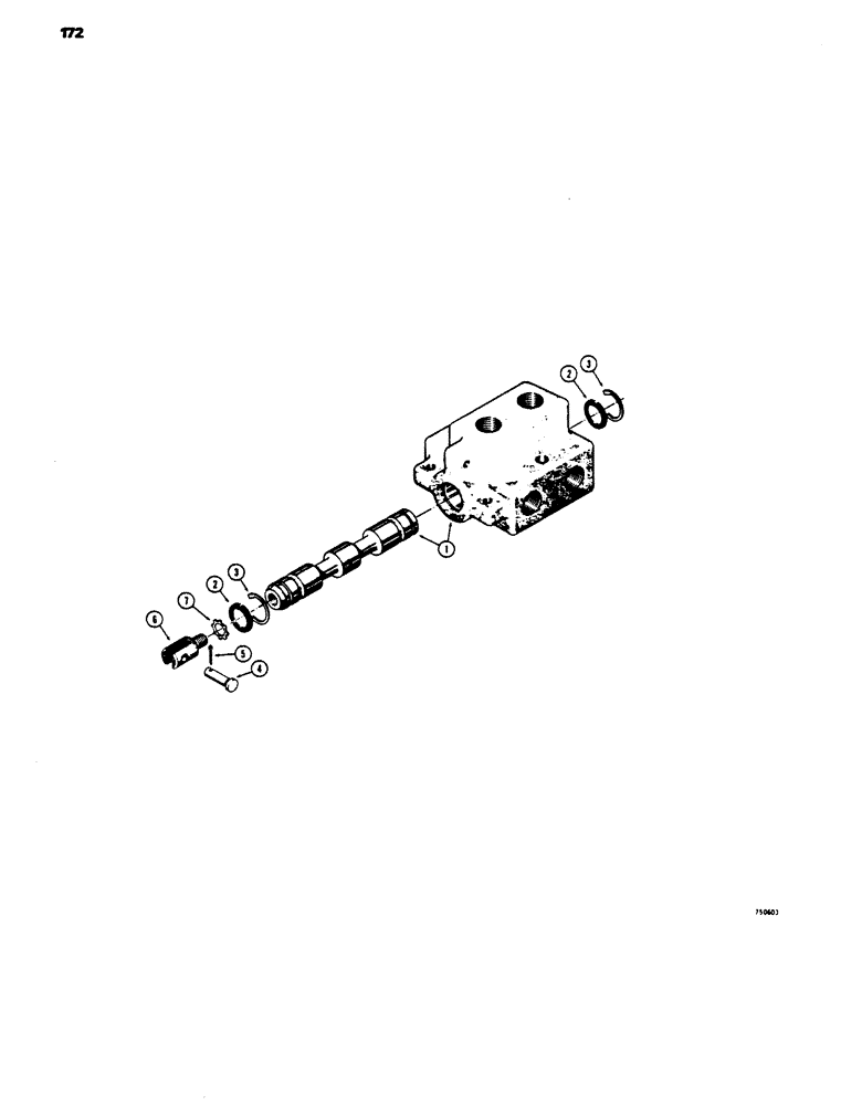 Схема запчастей Case 450 - (172) - D26726 DIVERSION VALVE (07) - HYDRAULIC SYSTEM