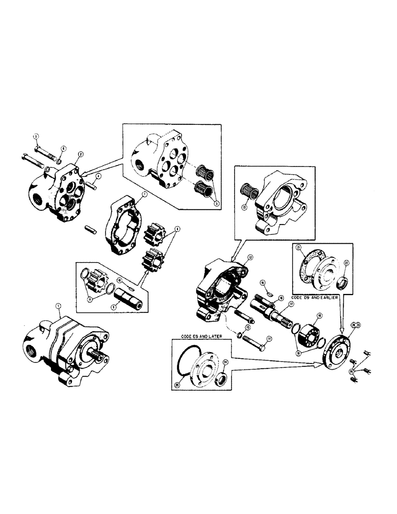 Схема запчастей Case 320 - (102) - 31614 HYDRAULIC PUMP (19 G.P.M.) (07) - HYDRAULIC SYSTEM