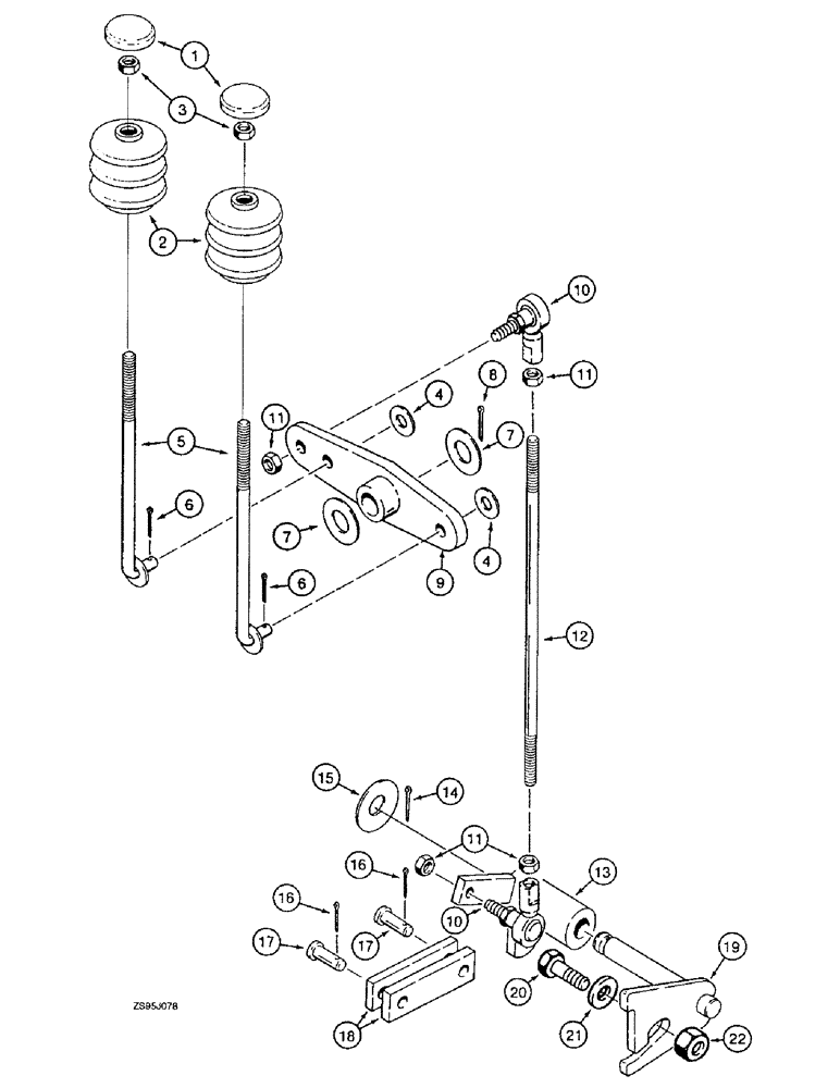 Схема запчастей Case 550E - (6-50) - TRANSMISSION RANGE SHIFT CONTROL (06) - POWER TRAIN