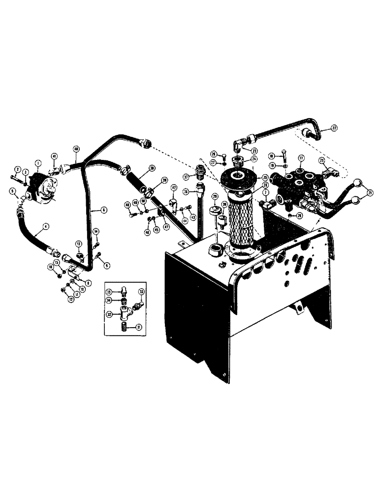 Схема запчастей Case 420 - (082) - BASIC TRACTOR HYDRAULICS (07) - HYDRAULIC SYSTEM