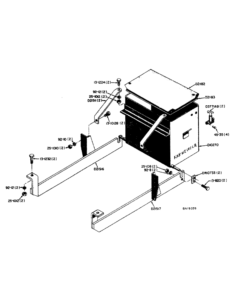 Схема запчастей Case 31 - (051) - 900 LB. REAR WEIGHT BOX (WITHOUT EAGLE HITCH) 