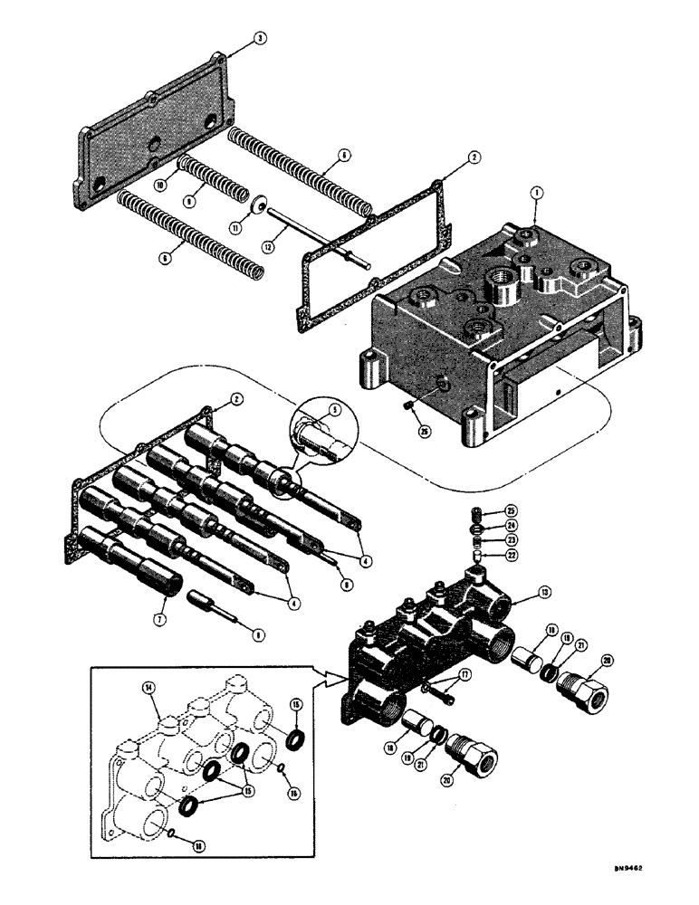 Схема запчастей Case 800 - (248) - R12338 TRANSMISSION CONTROL VALVE (07) - HYDRAULIC SYSTEM