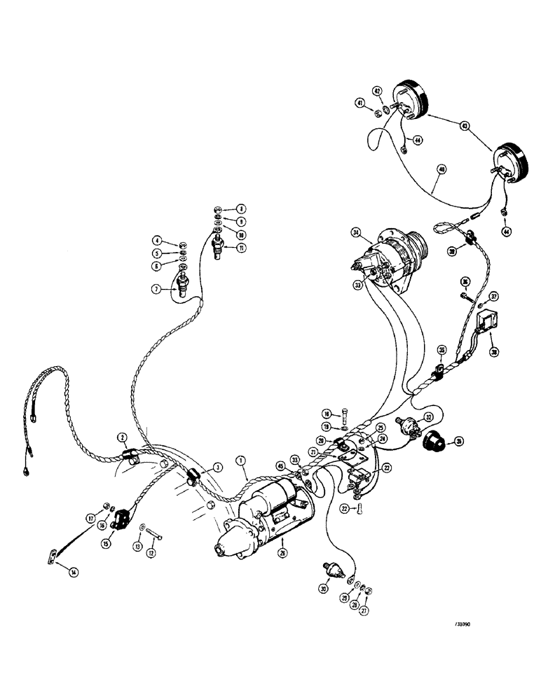 Схема запчастей Case 680CK - (046) - ELECTRICAL SYSTEM, FRONT HARNESS (55) - ELECTRICAL SYSTEMS