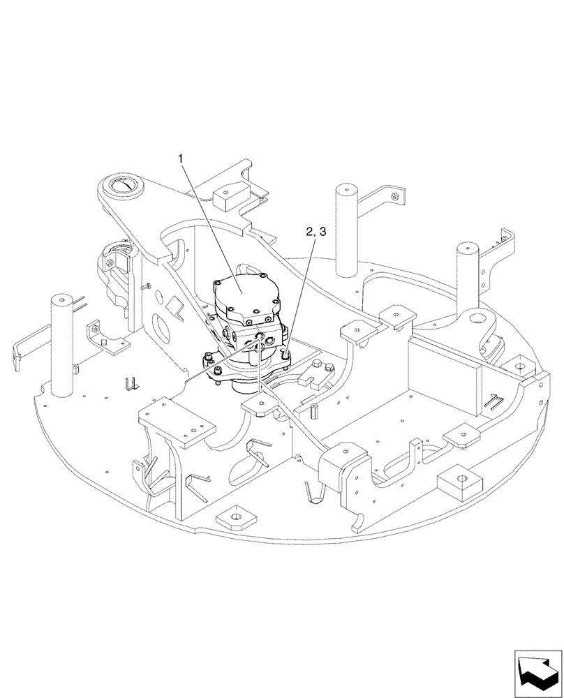 Схема запчастей Case CX36B - (01-029[01]) - MOTOR INSTAL, SWING (35) - HYDRAULIC SYSTEMS