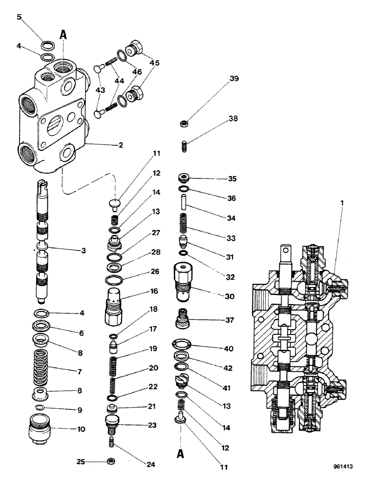 Схема запчастей Case 580G - (301C) - BACKHOE CONTROL VALVE - BOOM SECTION (08) - HYDRAULICS