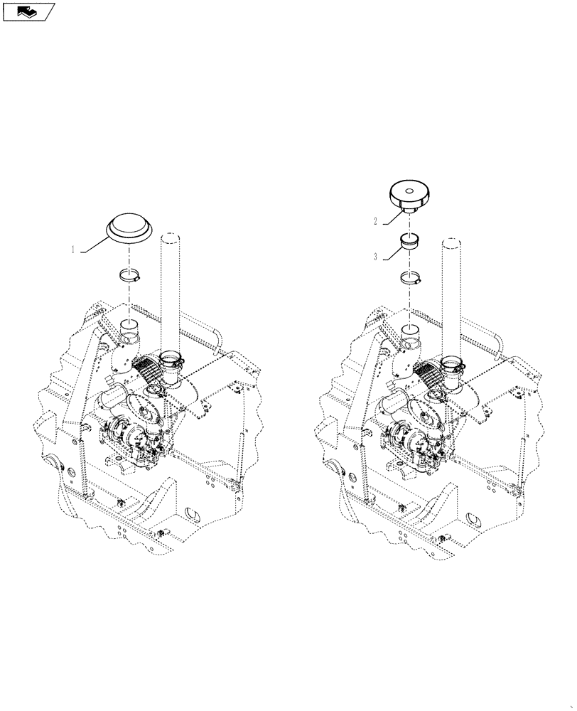 Схема запчастей Case 650L - (10.202.03) - AIR INTAKE (10) - ENGINE