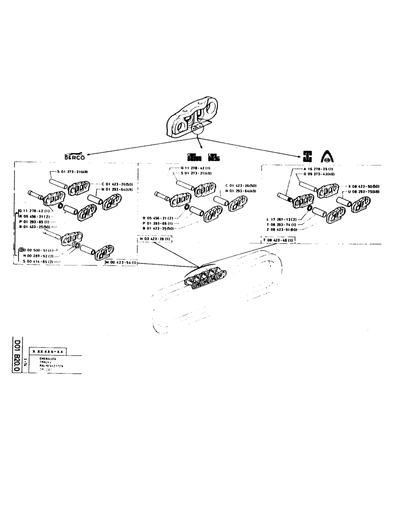 Схема запчастей Case GC120 - (040) - TRACKS 