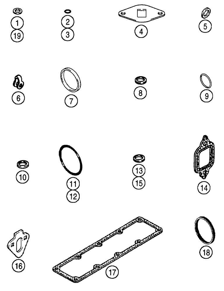 Схема запчастей Case 960 - (02-24) - GASKET KIT (02) - ENGINE