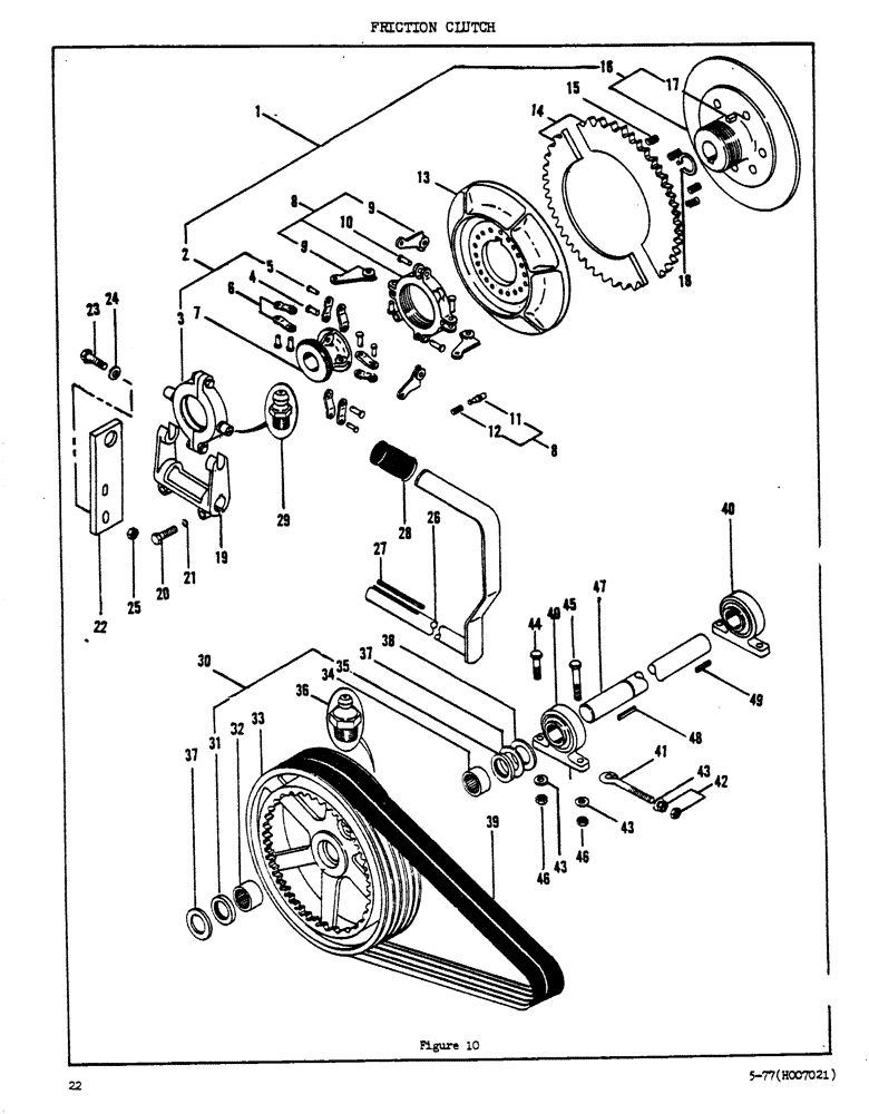 Схема запчастей Case DAVIS - (22) - FRICTION CLUTCH 